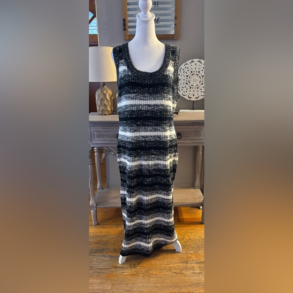 SHEIN Striped Knit Maxi Dress